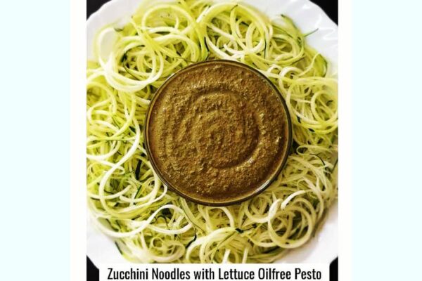 Zucchini-Noodles-with-lettuce-oilfree-pesto