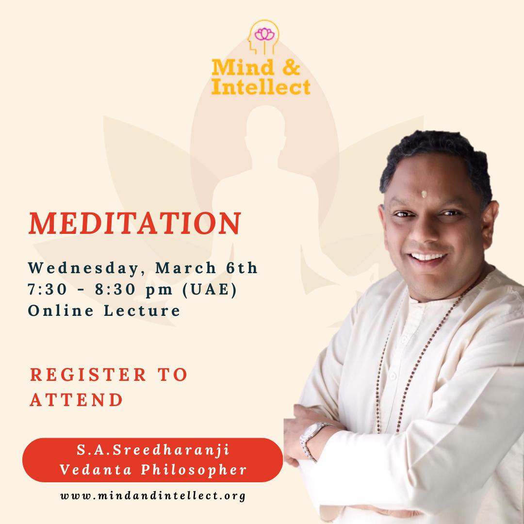 Meditation in UAE | Mind and Intellect | SA Sreedharan Ji | Dubai