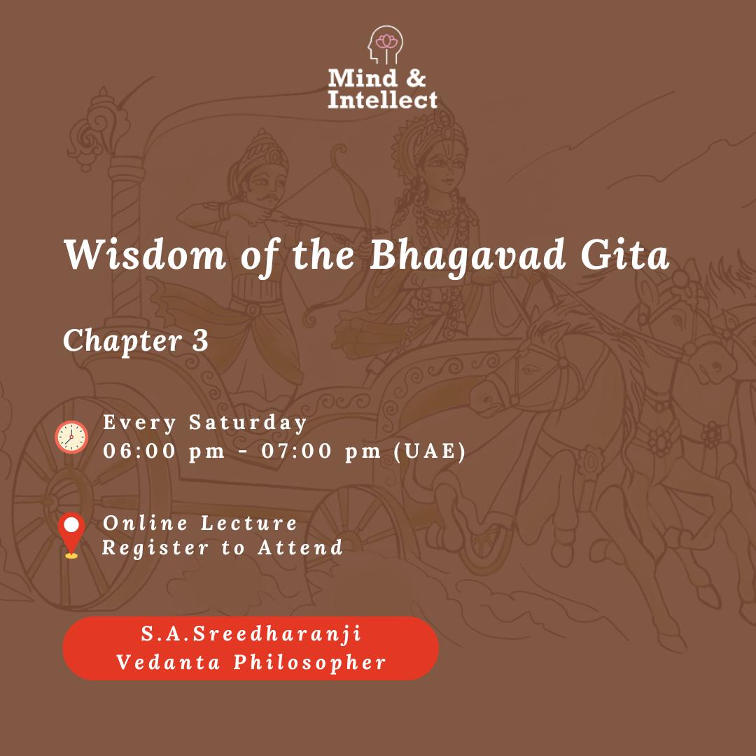 Bhagavad Gita | Chapter 3 | Mind and Intellect | SA Sreedharan Ji | Dubai | UAE | Hindu Temple Dubai