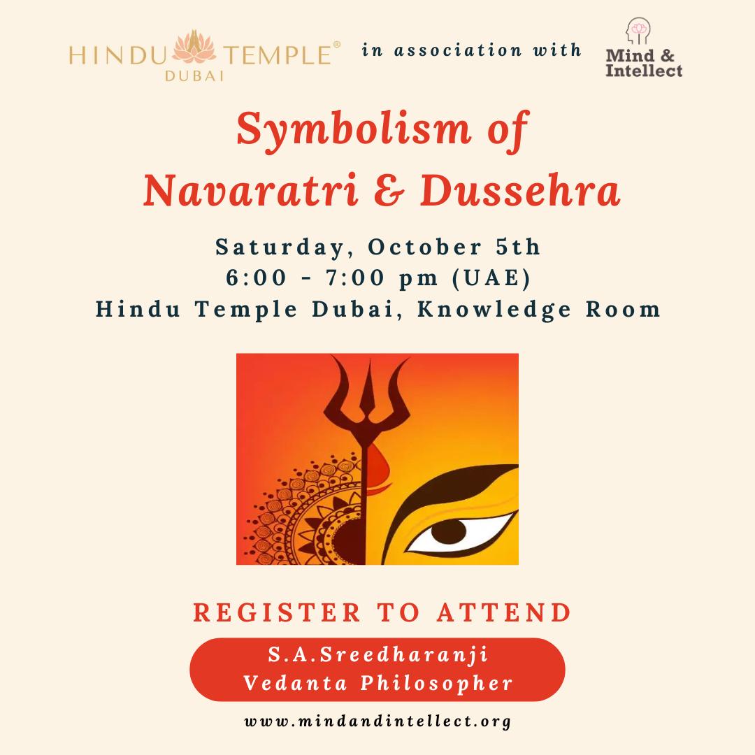 Symbolism of Navaratri | Dussehra | SA Sreedharan ji | Mind and Intellect | Dubai | UAE |