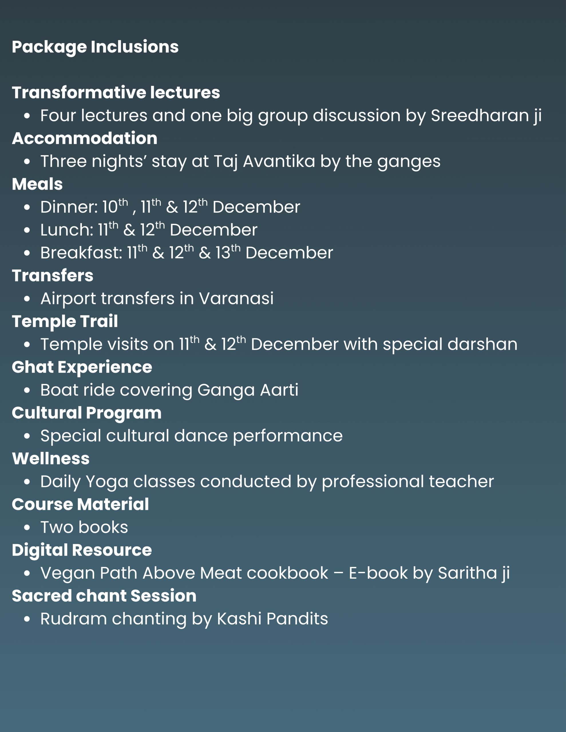 Spiritual Intensive Retreat | KASI PRANAM | Avantika by Ganges | Dec-26 | SA Sreedharan | Mind and Intellect