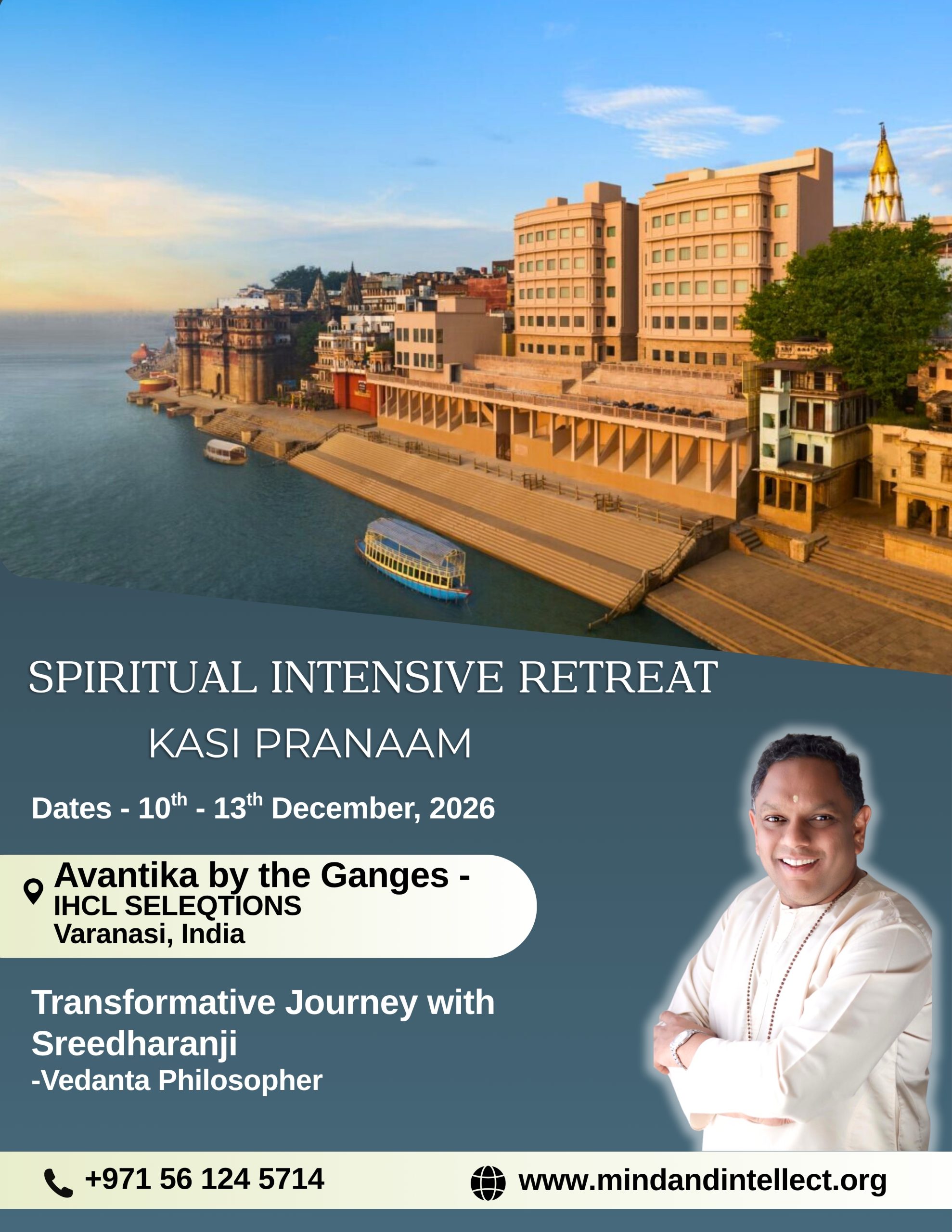 Spiritual Intensive Retreat | KASI PRANAM | Avantika by Ganges | Dec-26 | SA Sreedharan | Mind and Intellect